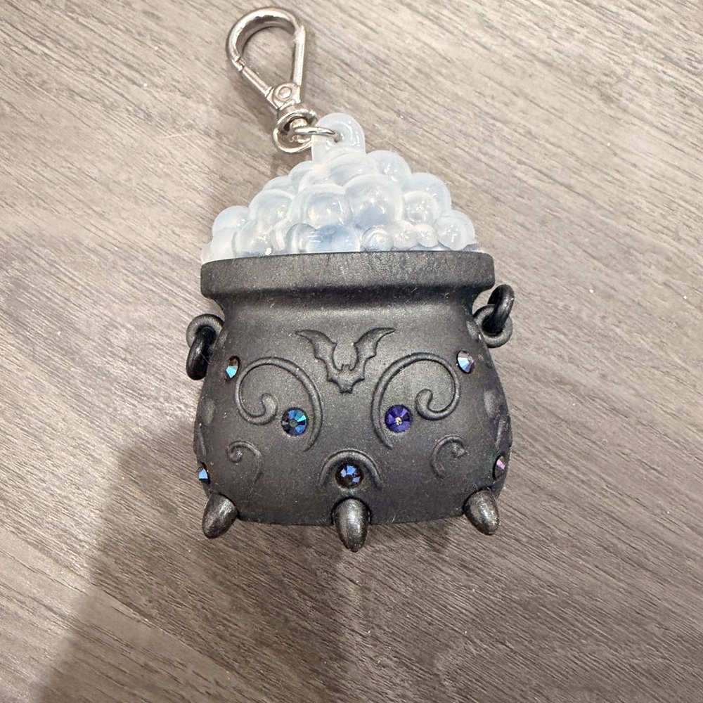 PoketBac Cauldron Charm Keychain with Iridescent Gems